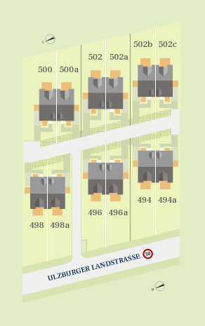 Lageplan klein - Doppelhaush�lften in Hamburg Quickborn-Heide von Pohl & Prym